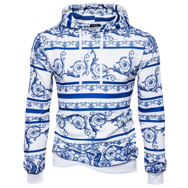 Chinese Style Blue And White Porcelain Hoodie - The Hoodie Store