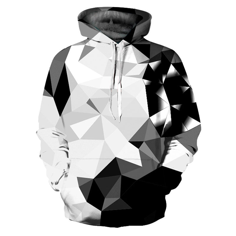 Black And White Geometry Art Hoodie - The Hoodie Store