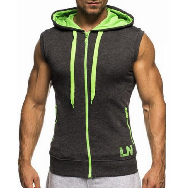 Sleeveless Zipper Tank Top Hoodie - The Hoodie Store