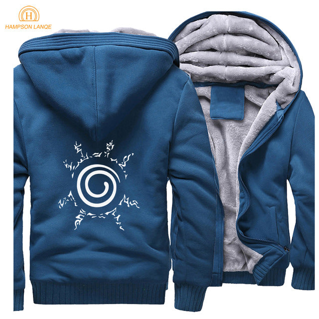 Blue and Light Grey Zipper Hoodie - The Hoodie Store