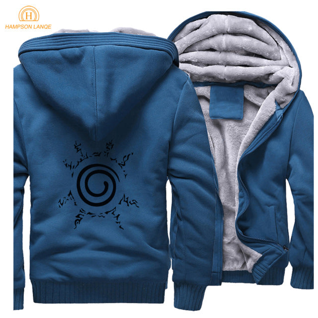 Blue and Light Grey Zipper Hoodie - The Hoodie Store