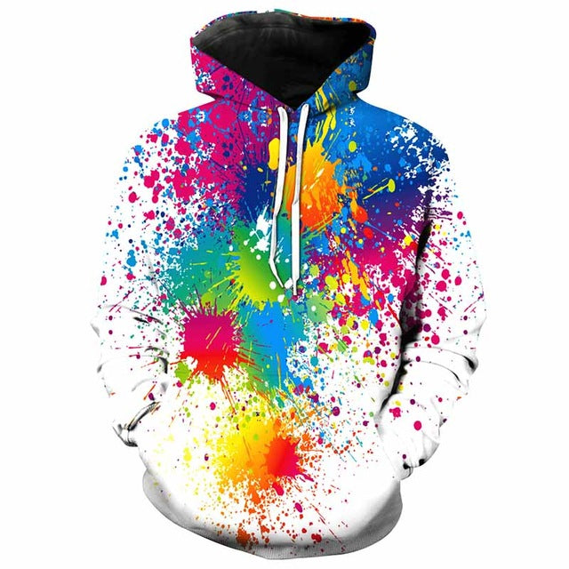 Creative Colourful Paint Art Splash Hoodie - The Hoodie Store