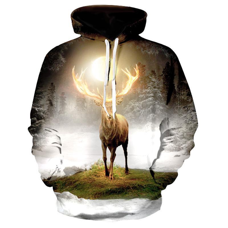 Reindeer Moon Hoodie - The Hoodie Store