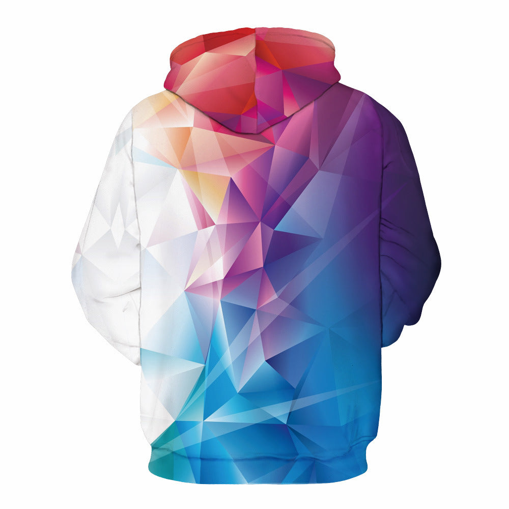 Blue Violet Geometric Art Hoodie - The Hoodie Store