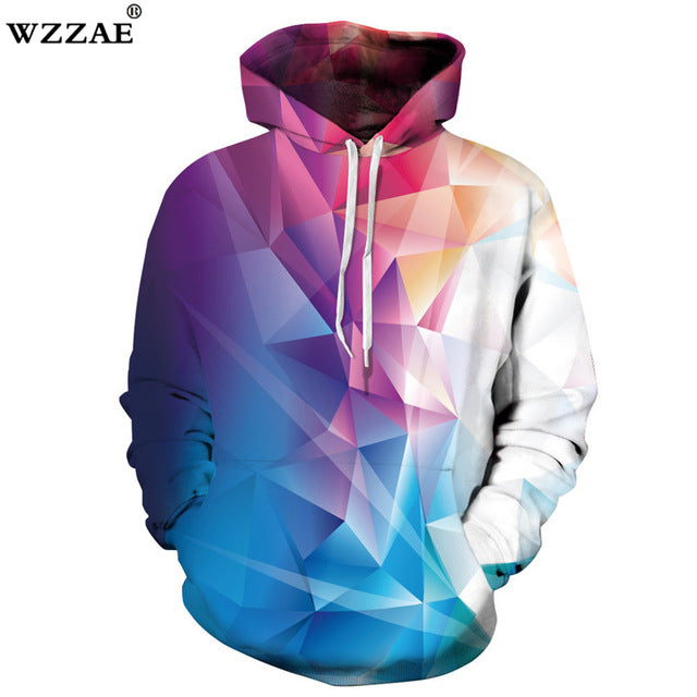 Blue Violet Geometric Art Hoodie - The Hoodie Store