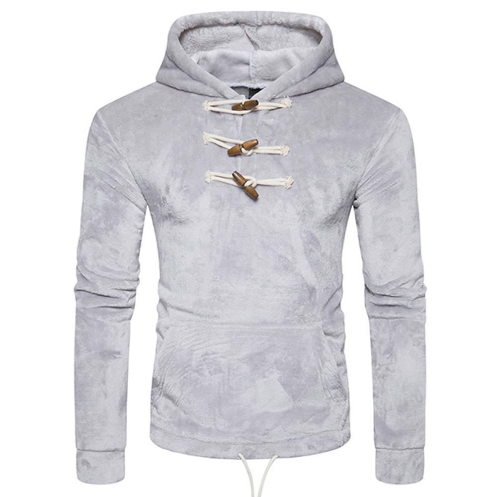 Men's Coral Velvet Button Collar Hoodie - The Hoodie Store