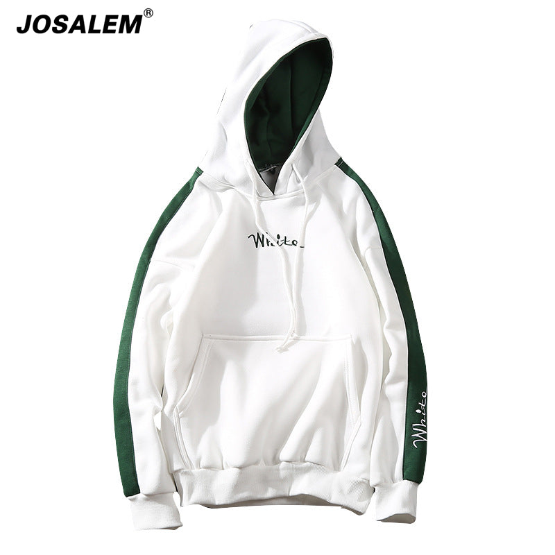 JOSALEM Cotton/Polyester White Hoodie - The Hoodie Store