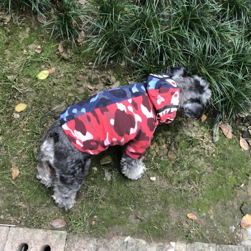 Red & Blue Camouflage Hoodies For Dogs - The Hoodie Store