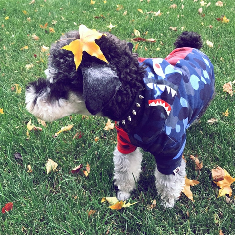 Red & Blue Camouflage Hoodies For Dogs - The Hoodie Store