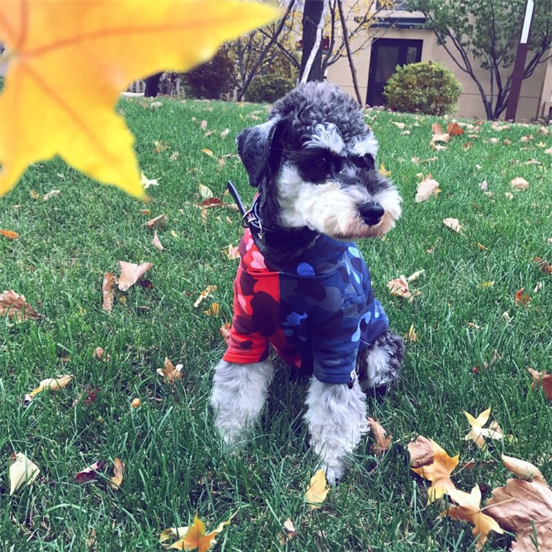Red & Blue Camouflage Hoodies For Dogs - The Hoodie Store