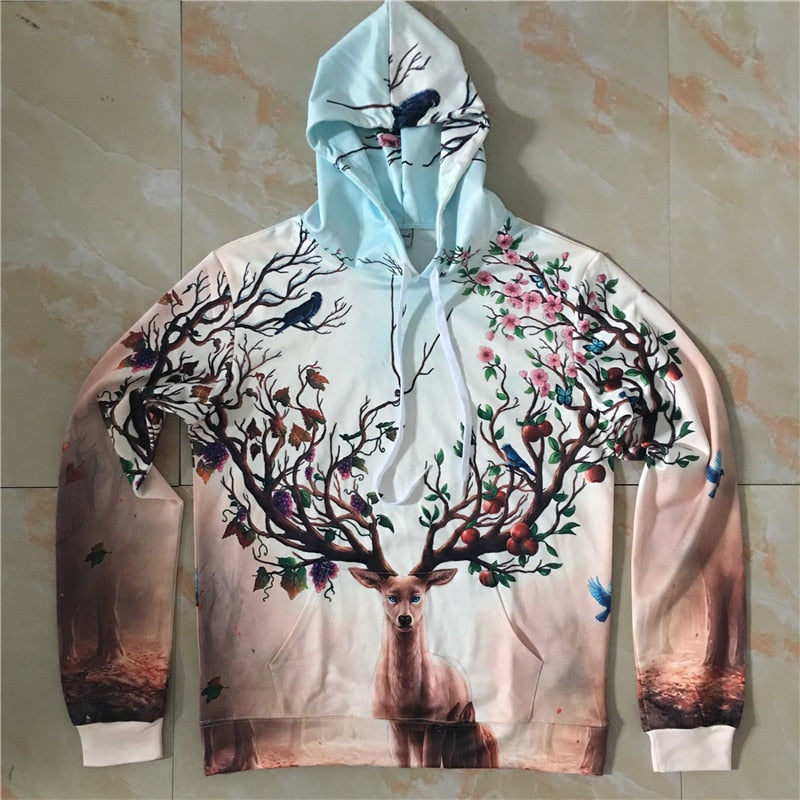 Morning Reindeer Antlers Hoodie by JOJOE - The Hoodie Store