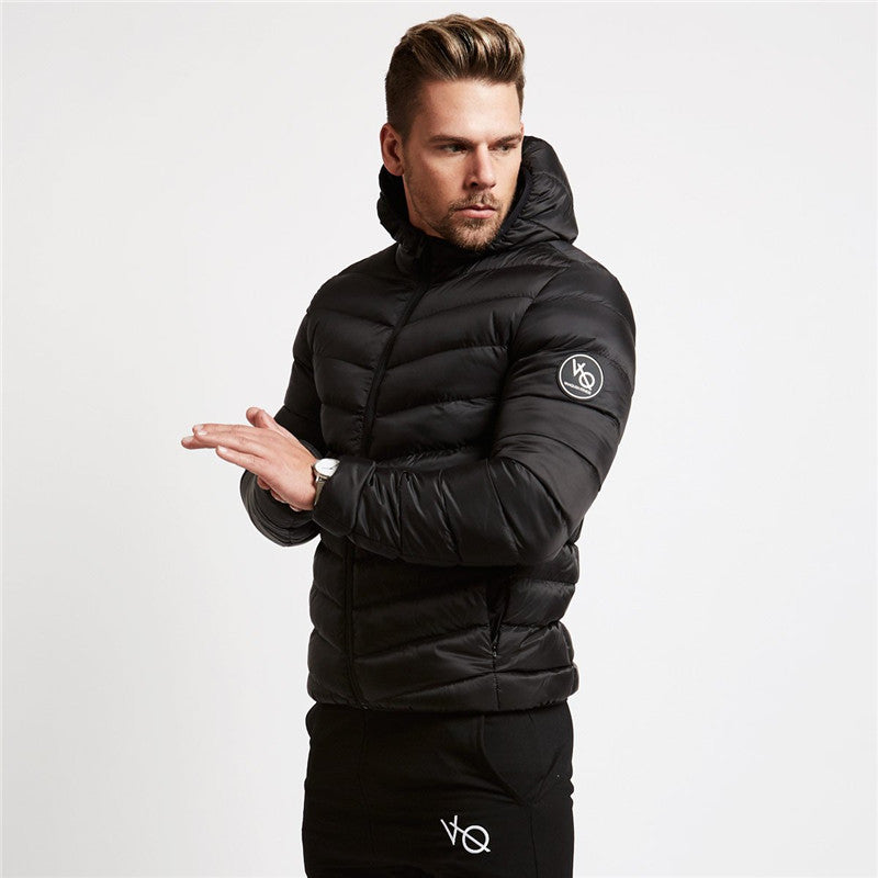 Solid Collar Outerwear Zipped Jacket For Men - The Hoodie Store