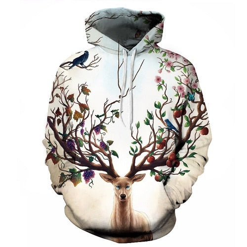 Morning Reindeer Antlers Hoodie by JOJOE - The Hoodie Store