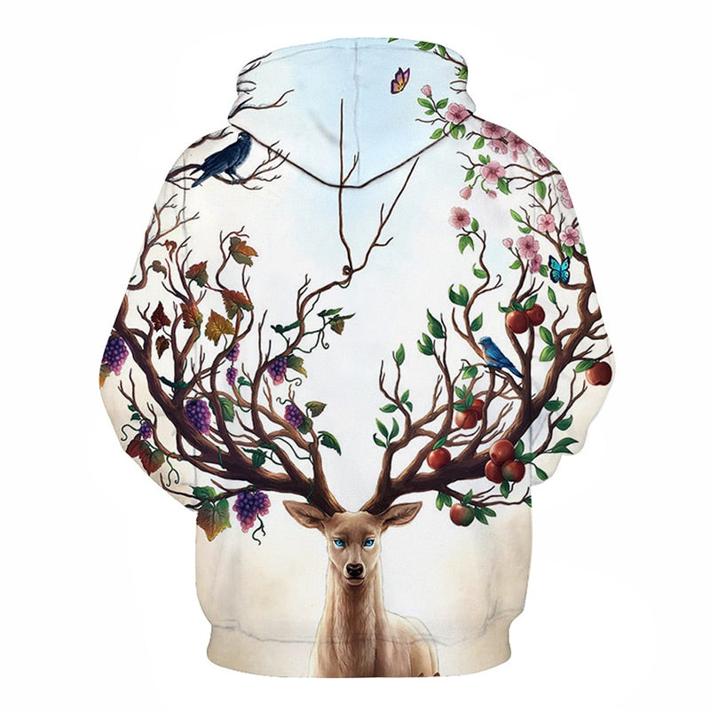 Morning Reindeer Antlers Hoodie by JOJOE - The Hoodie Store