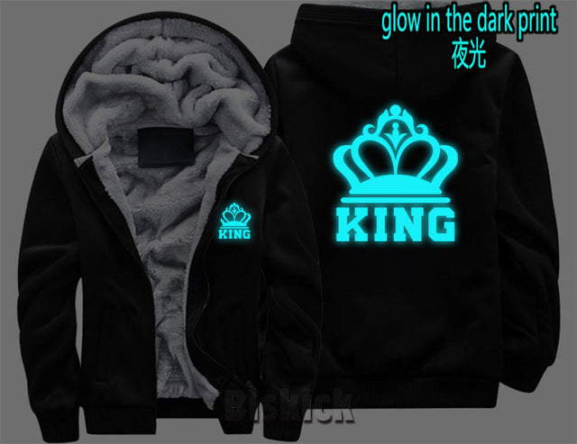 Grey Camouflage King Zipper Hoodie - The Hoodie Store