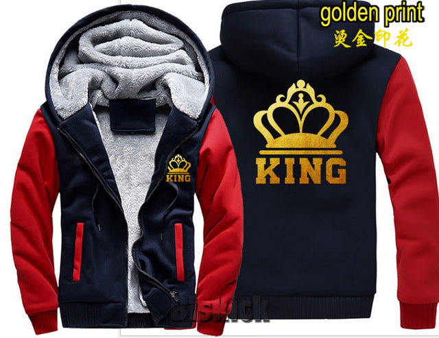 Grey Camouflage King Zipper Hoodie - The Hoodie Store