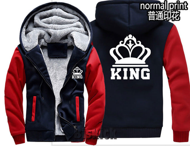 Grey Camouflage King Zipper Hoodie - The Hoodie Store