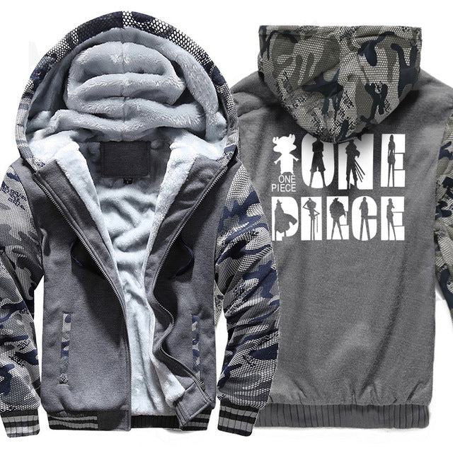 Thick Camouflage One Piece Fleece Hoodie - The Hoodie Store