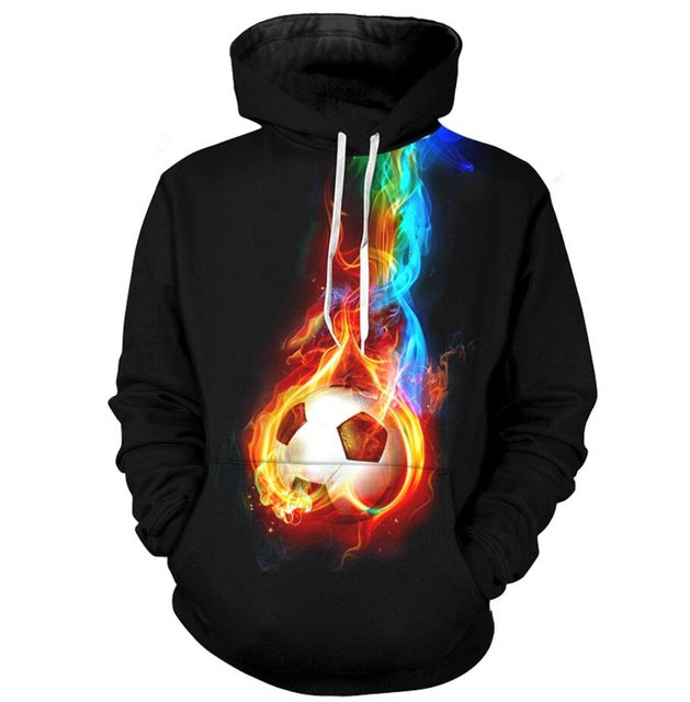 Fire Football Hoodie - The Hoodie Store