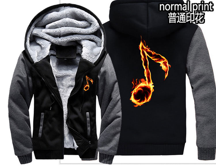 Music Note Zipper Hoodie - The Hoodie Store