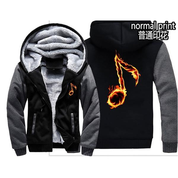 Music Note Zipper Hoodie - The Hoodie Store