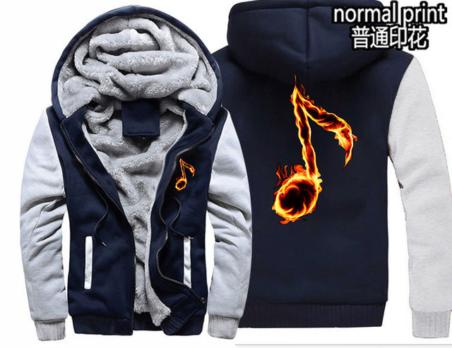 Music Note Zipper Hoodie - The Hoodie Store