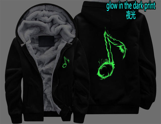 Music Note Zipper Hoodie - The Hoodie Store