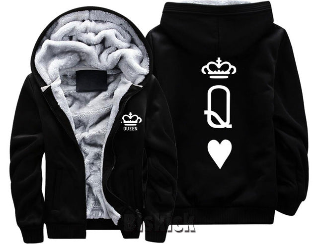 Blue and Grey King Zipper Hoodie - The Hoodie Store