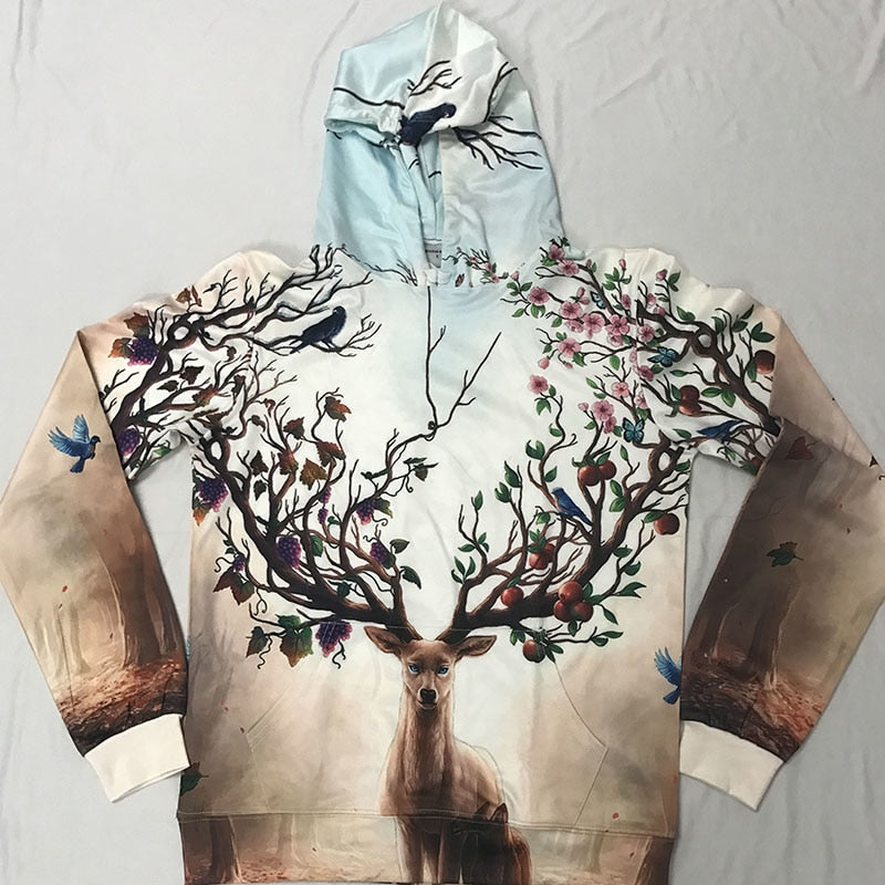 Morning Reindeer Antlers Hoodie by JOJOE - The Hoodie Store