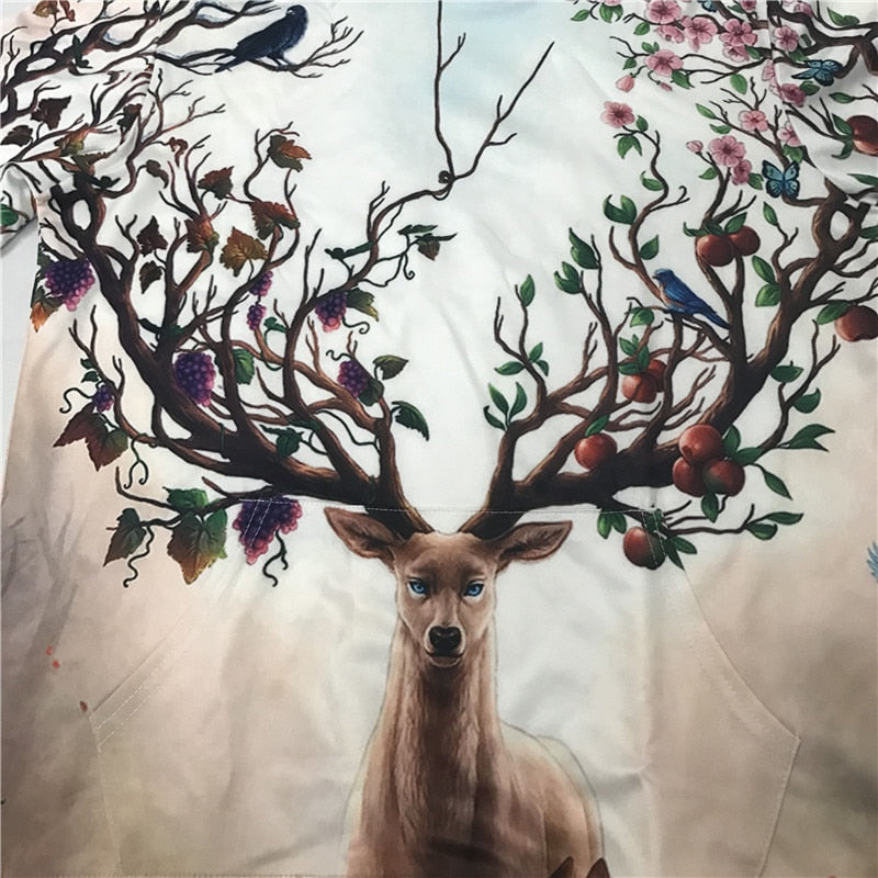 Morning Reindeer Antlers Hoodie by JOJOE - The Hoodie Store