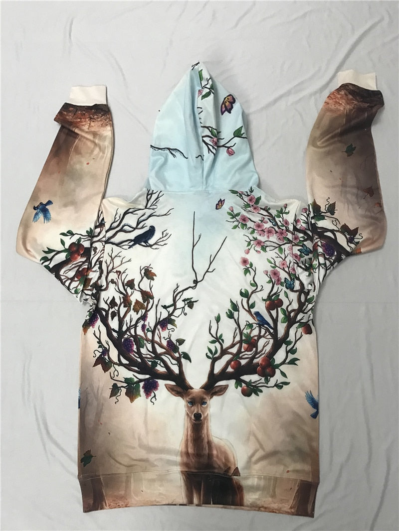 Morning Reindeer Antlers Hoodie by JOJOE - The Hoodie Store