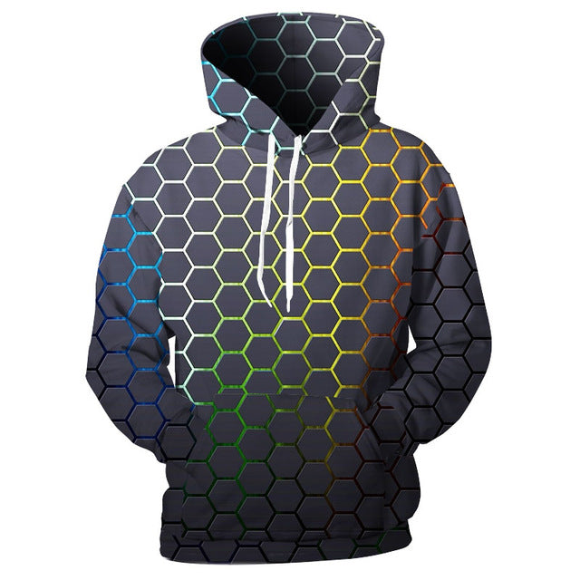 Multicolored Honeycomb Hoodie - The Hoodie Store