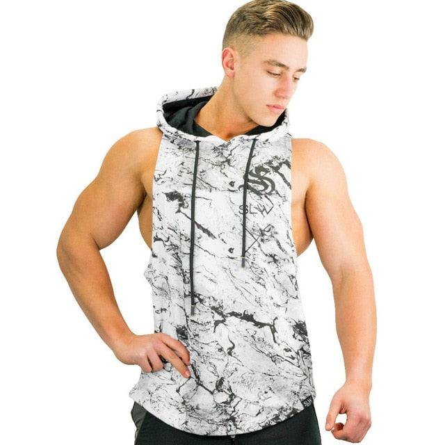 Mens Camouflage Bodybuilding Tank Hoodies - The Hoodie Store