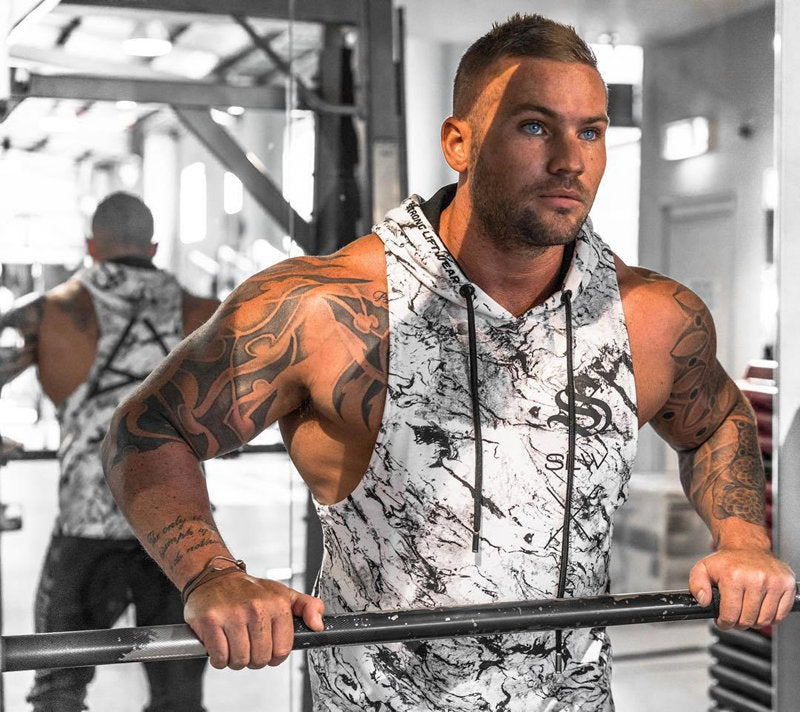 Mens Camouflage Bodybuilding Tank Hoodies - The Hoodie Store