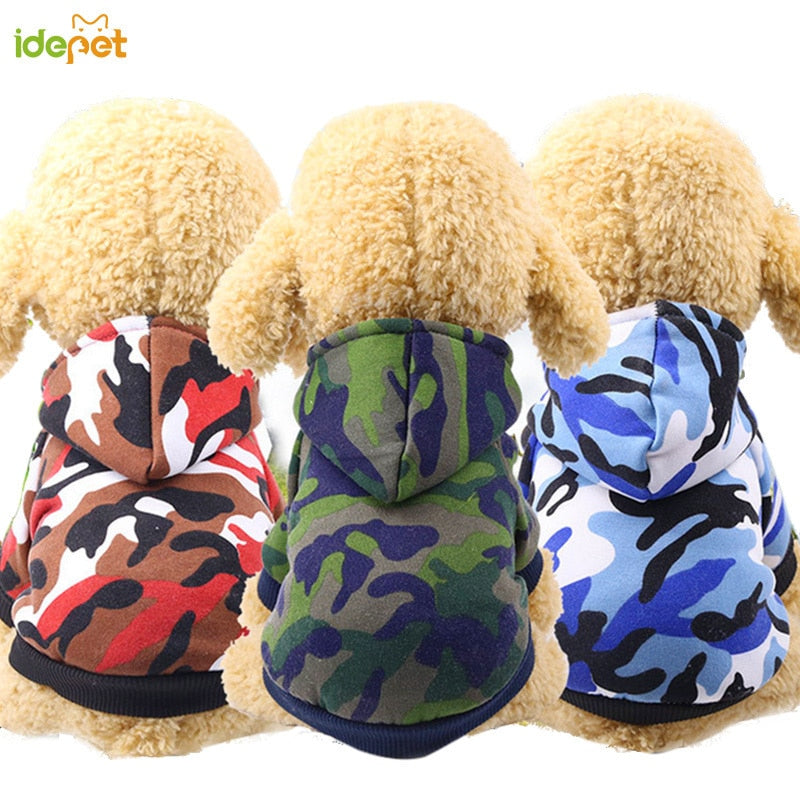 Winter Camouflage Hoodies For Dogs - The Hoodie Store