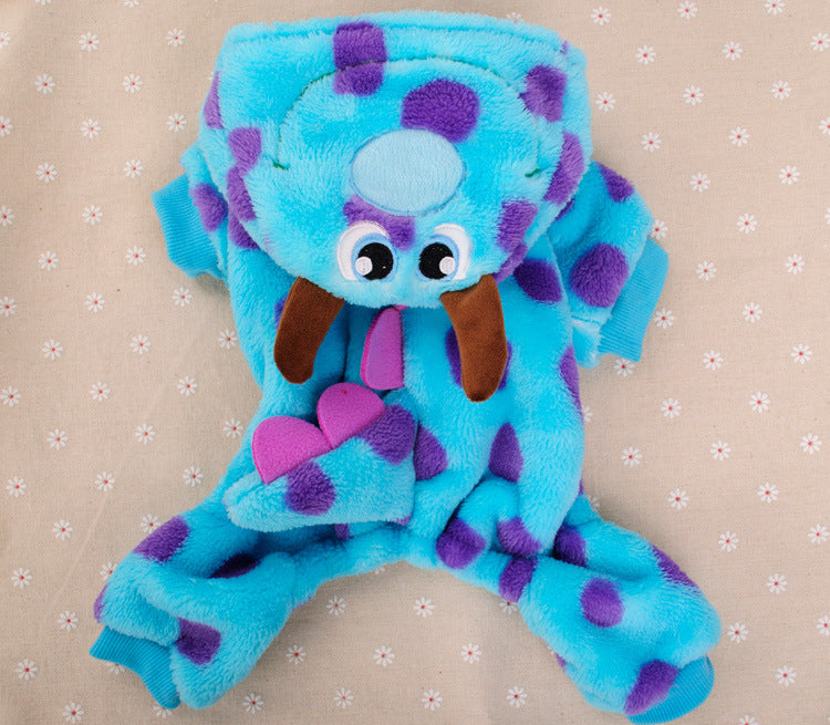 Blue Dinosaur Costume Hoodie For Dog - The Hoodie Store