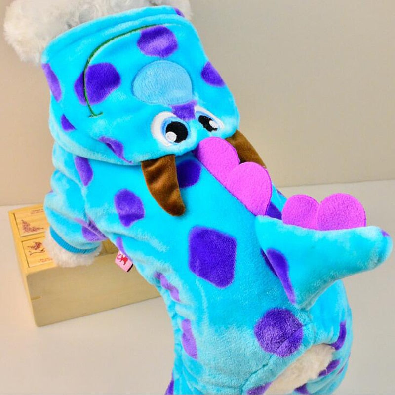 Blue Dinosaur Costume Hoodie For Dog - The Hoodie Store