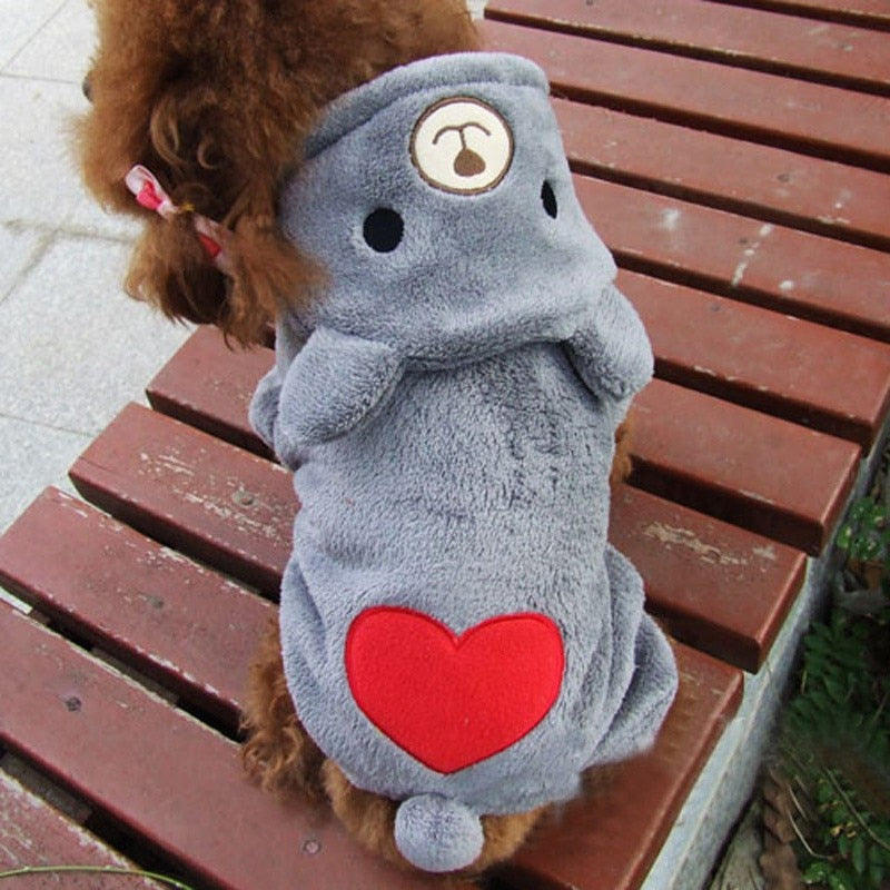 Small Pet Clothing Fleece Costume Winter Hood - The Hoodie Store