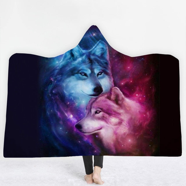 Wolf Hooded Blanket - The Hoodie Store