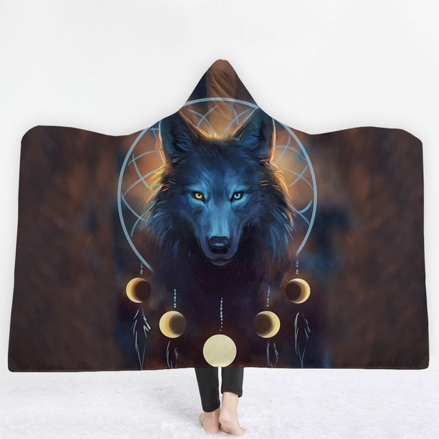 Wolf Hooded Blanket - The Hoodie Store