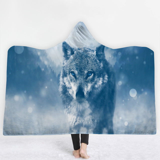 Wolf Hooded Blanket - The Hoodie Store