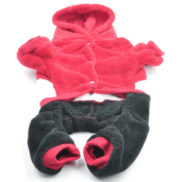 Small Pet Clothing Fleece Costume Winter Hood - The Hoodie Store