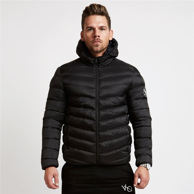 Solid Collar Outerwear Zipped Jacket For Men - The Hoodie Store