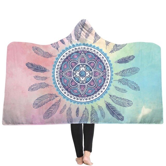 Neon Dream Catcher Hooded Blanket - The Hoodie Store