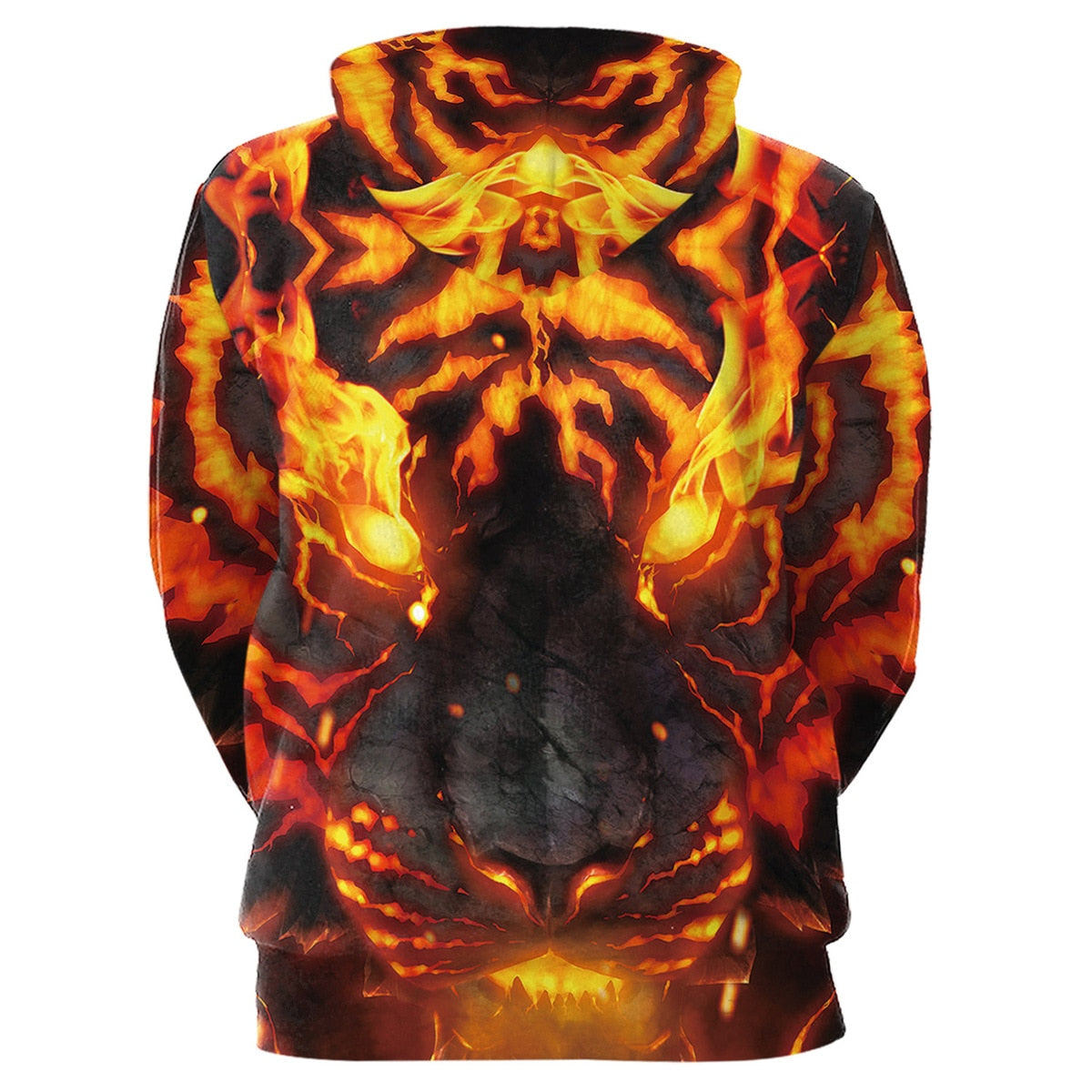 3D Harajuku Printed Animal Flame Hoodie - The Hoodie Store