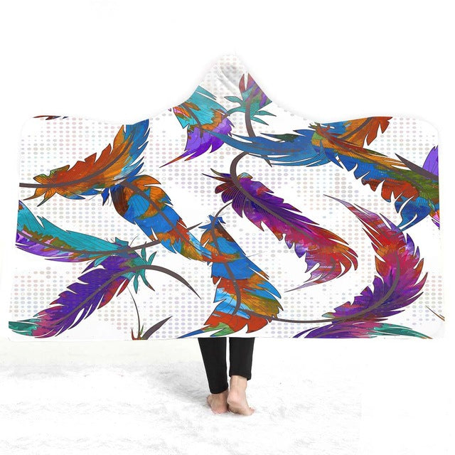 3D peacock Hooded Blanket - The Hoodie Store