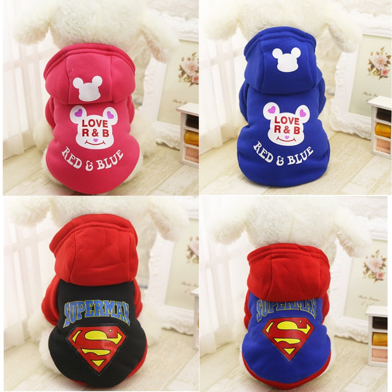 Superhero Logo Printed Dog's War Hoodies - The Hoodie Store