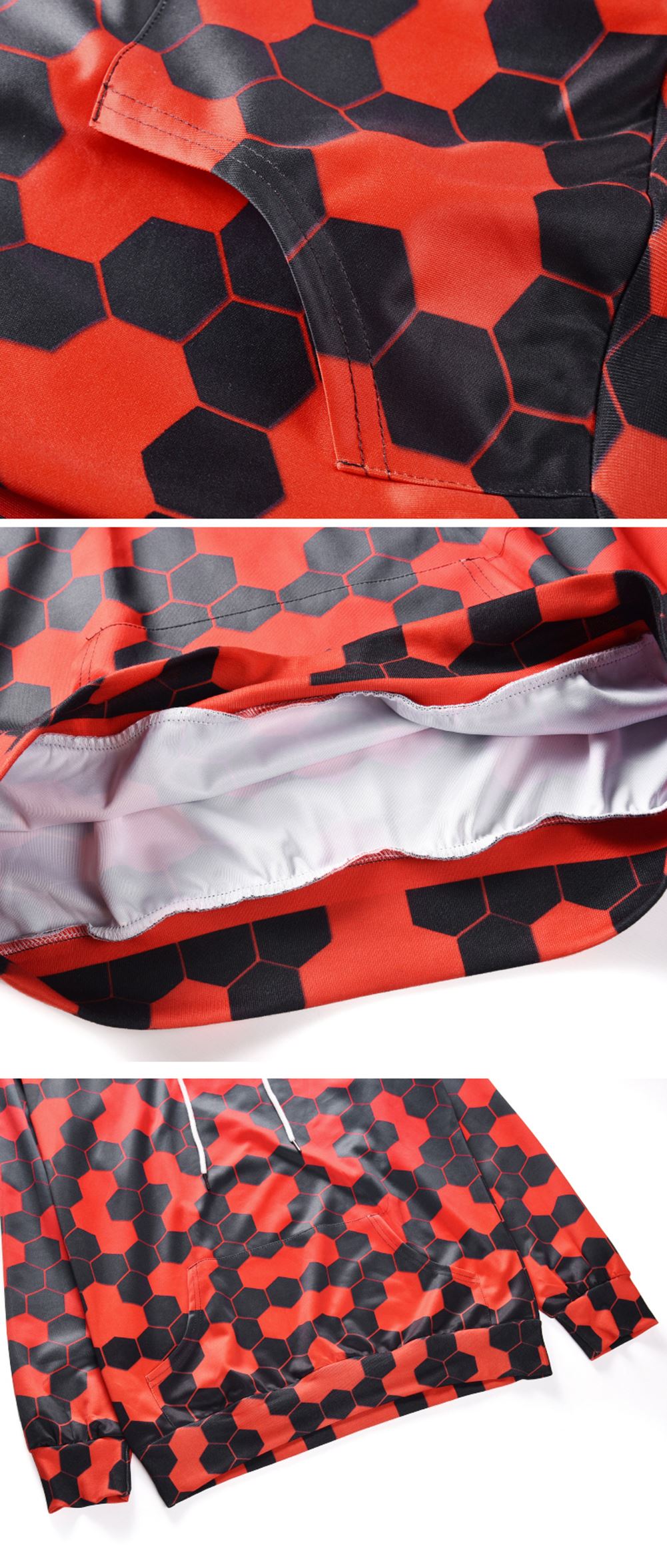 Men/women Creative Black Red Hive Hoodies - The Hoodie Store