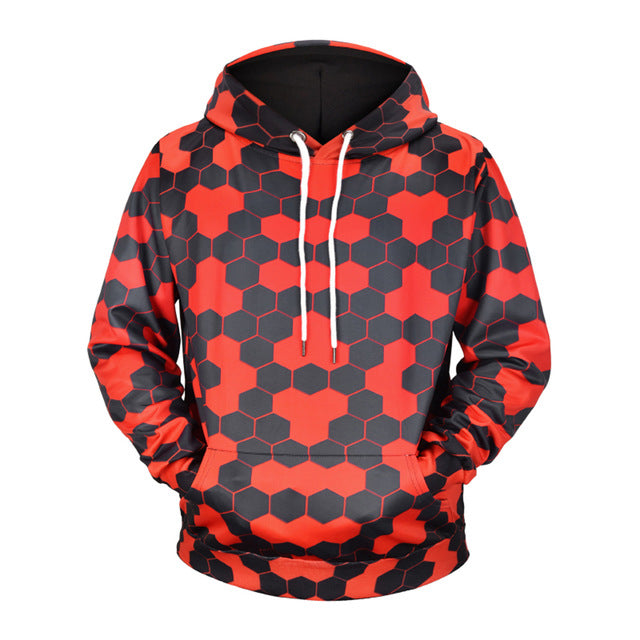 Men/women Creative Black Red Hive Hoodies - The Hoodie Store