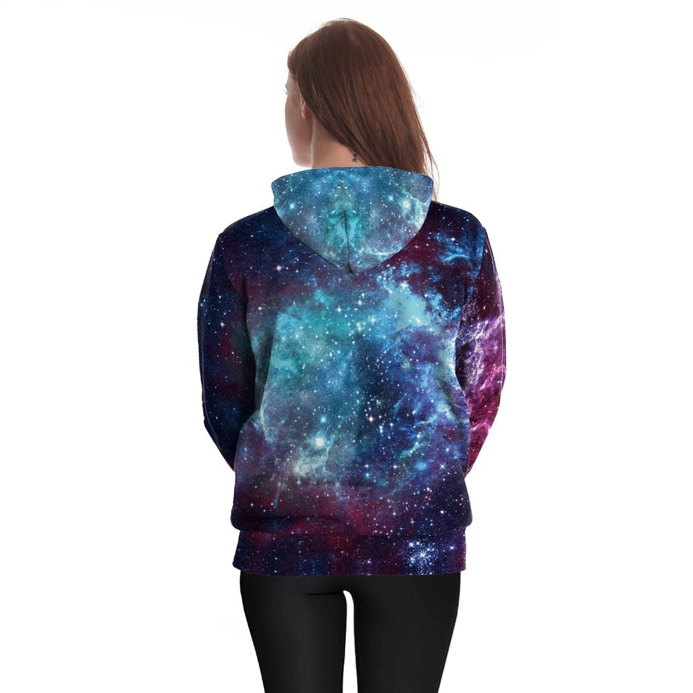 Galaxy 3D Print Hoodie For Women - The Hoodie Store